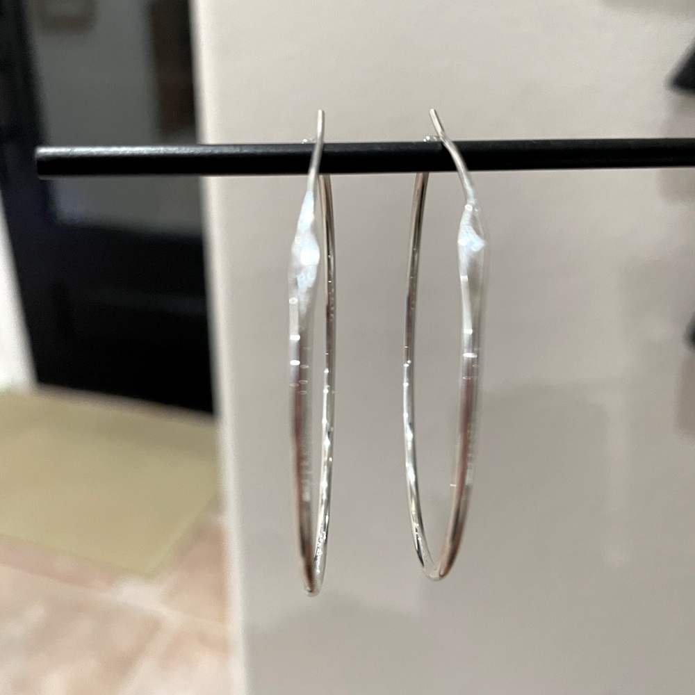 James Avery Sterling Swedged Large Hoops - 1 and 15/16” diameter